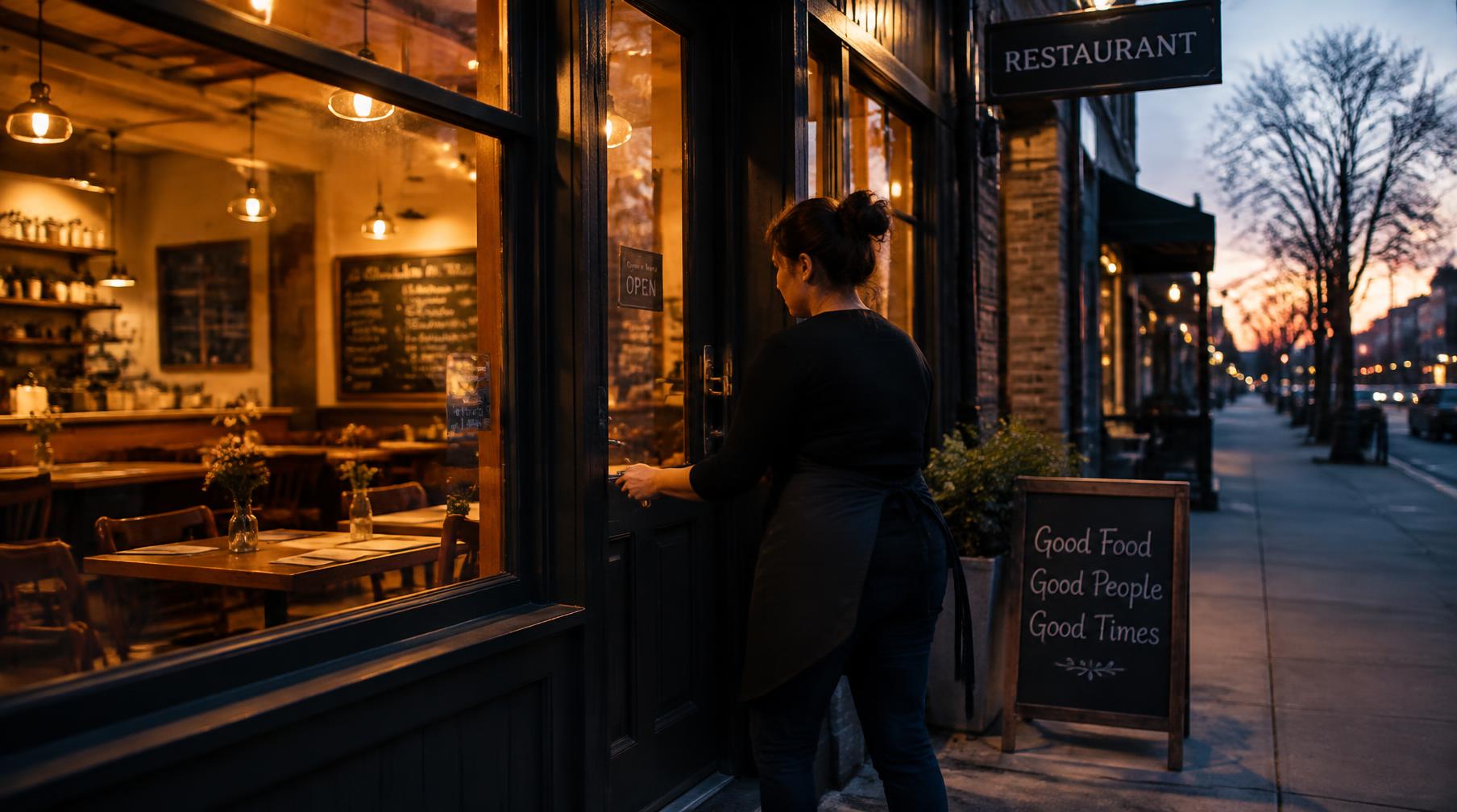 Ondernemer opent haar restaurant in de avond